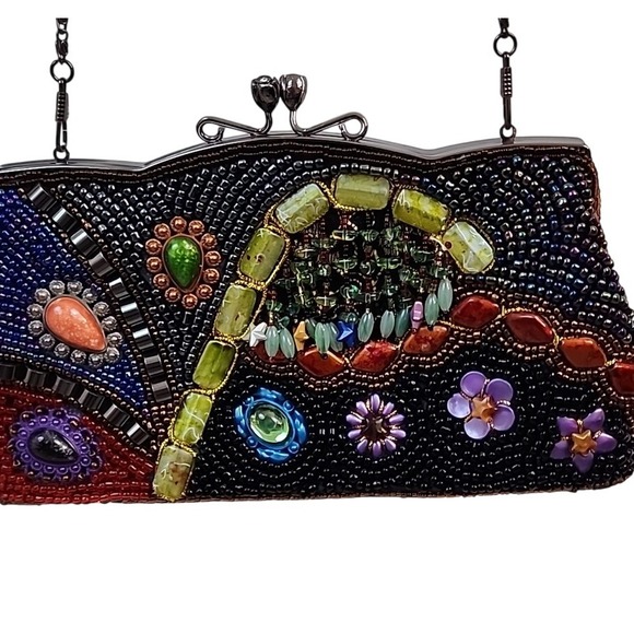 ForNine Beaded Evening Bag Clutch Purse Formal Occasion - Picture 6 of 11